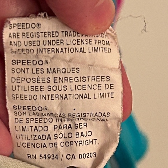 Speedo Kids One Piece Swimsuit - Teal, Lime, Purple, size 10 girls - Picture 5 of 5